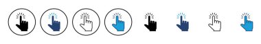 Simge vektörüne elle tıkla. işaret simgesi vektörü. el imleç simgesi vektörü