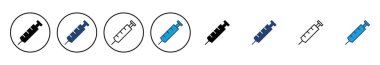 Şırınga ikon vektörü. enjeksiyon simgesi vektörü.