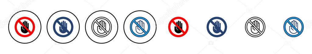 Stop icon vector. stop road sign. hand stop icon vector