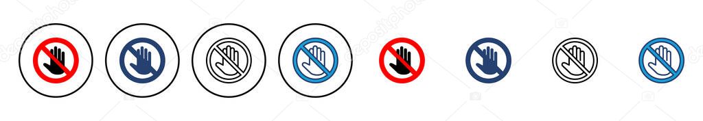 Stop icon vector. stop road sign. hand stop icon vector