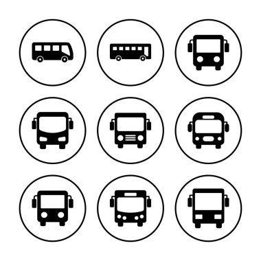 Otobüs simgesi vektörü. bus vektör simgesi