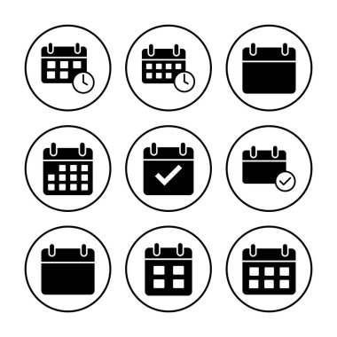 Takvim simgesi vektörü. Takvim sembolü. takvim vektör simgesi