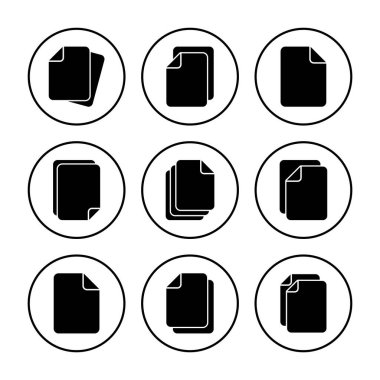 Belge simgesi vektörü. Kağıt ikonu. Dosya Simgesi