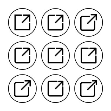 Dış bağlantı simgesi vektörü. bağlantı simgesi vektörü. hiper bağlantı sembolü