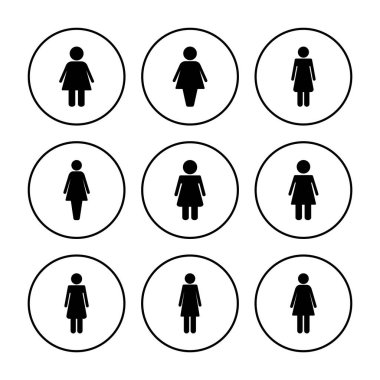 Kadın ikon vektörü. kadın simge vektörü