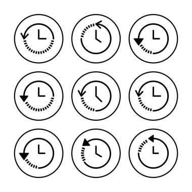 Tarih simgesi vektörü. son olay geçmişi