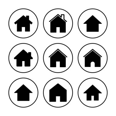 Ev ikonu vektörü. Ev simgesi vektörü