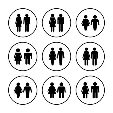 Erkek ve kadın ikon vektörü. erkek ve kadın sembolü