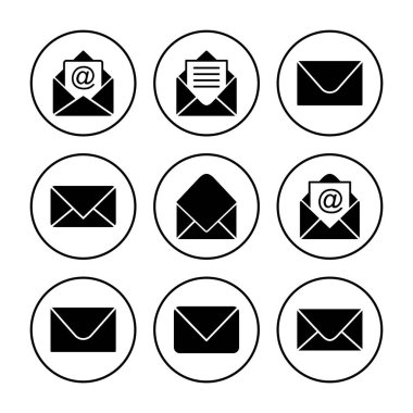 Posta simgesi vektörü. e- posta simgesi vektörü. E- posta simgesi. Zarf illüstrasyonu
