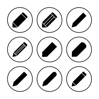 Kalem simgesi vektörü. kalem sembolü. Simge vektörünü düzenle