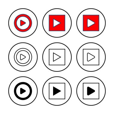 Simge vektörünü çal. Düğme vektör simgesini çal