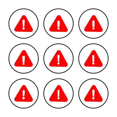 Ünlem tehlike işareti. Dikkat çekme simgesi. Tehlike uyarısı işareti