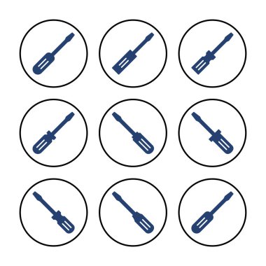 Tornavida simgesi vektörü. araçlar simgesi vektörü
