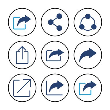 Simge vektörünü paylaş. Paylaşılan vektör simgesi