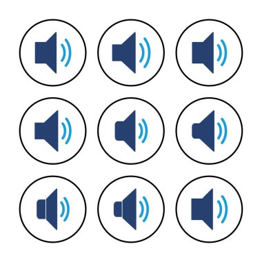 Sözcü simgesi vektörü. Hacim simgesi vektörü. Hoparlör ikon vektörü. ses sembolü