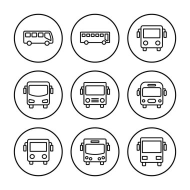 Otobüs simgesi vektörü. bus vektör simgesi