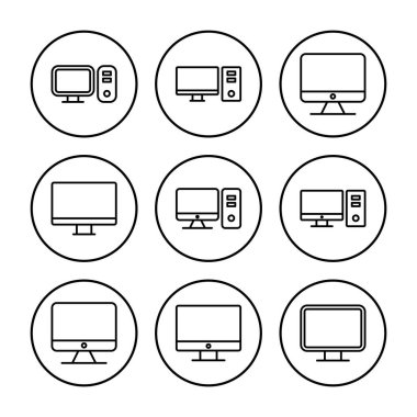 Bilgisayar simgesi vektörü. bilgisayar izleyici simgesi vektörü.
