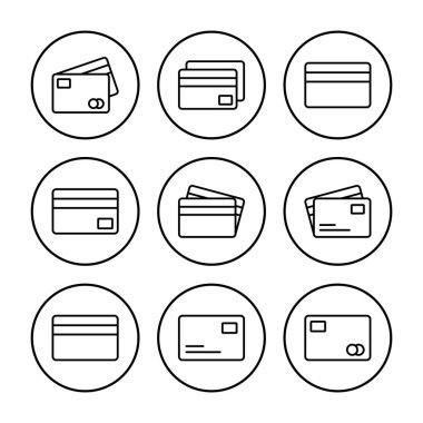 Kredi kartı ikon vektörü. Kredi kartı ödeme simgesi vektörü