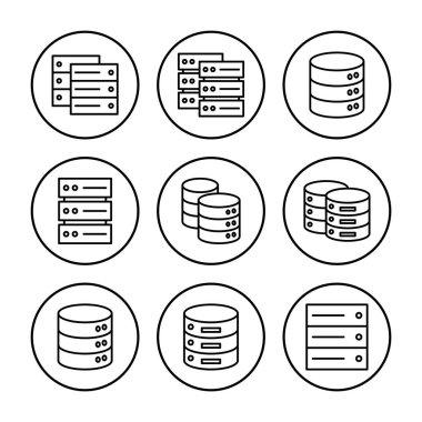 Veritabanı simge vektörü. veritabanı vektörü simgesi