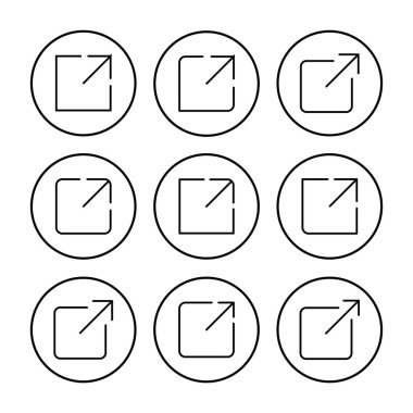 Dış bağlantı simgesi vektörü. bağlantı simgesi vektörü. hiper bağlantı sembolü