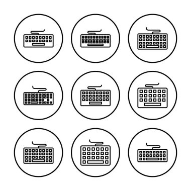 Klavye simgesi vektörü. Klavye vektör sembolü