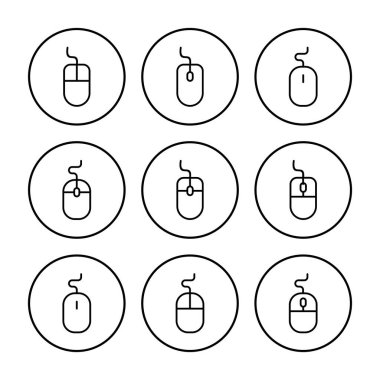 Fare simgesi vektörü. Simge vektörüne tıklayın. işaretleyici simgesi vektörü.