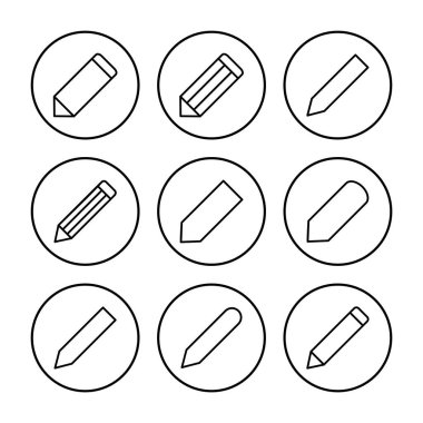 Kalem simgesi vektörü. kalem sembolü. Simge vektörünü düzenle