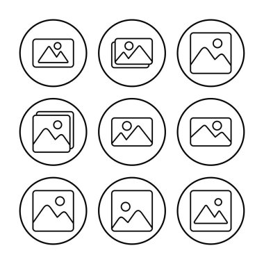 Resim simgesi vektörü. fotoğraf galerisi simgesi