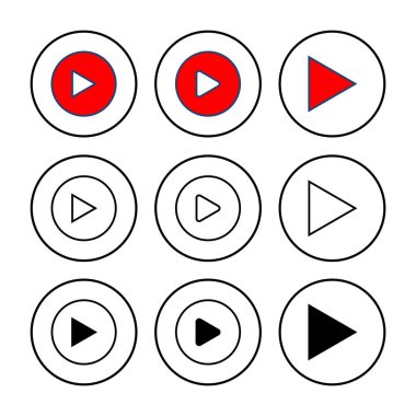 Simge vektörünü çal. Düğme vektör simgesini çal