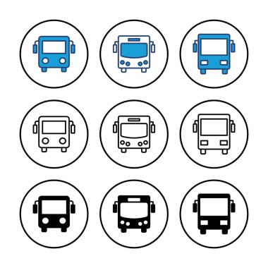 Otobüs simgesi vektörü. bus vektör simgesi
