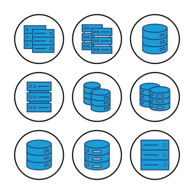 Veritabanı simge vektörü. veritabanı vektörü simgesi