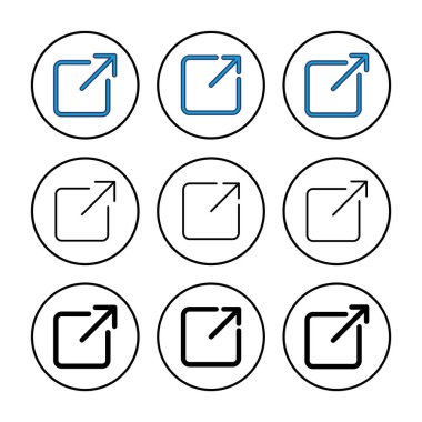 Dış bağlantı simgesi vektörü. bağlantı simgesi vektörü. hiper bağlantı sembolü