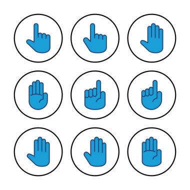 El simgesi vektörü. el vektör simgesi, avuç içi