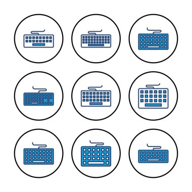 Klavye simgesi vektörü. Klavye vektör sembolü