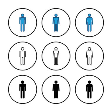 Erkek simgesi vektörü. Erkek ikon vektörü. insan sembolü