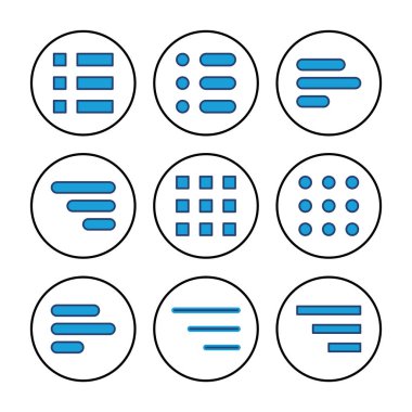 Menü Simgesi vektörü. Web menü simgesi. Hamburger menüsü sembolü