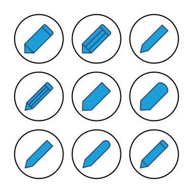 Kalem simgesi vektörü. kalem sembolü. Simge vektörünü düzenle