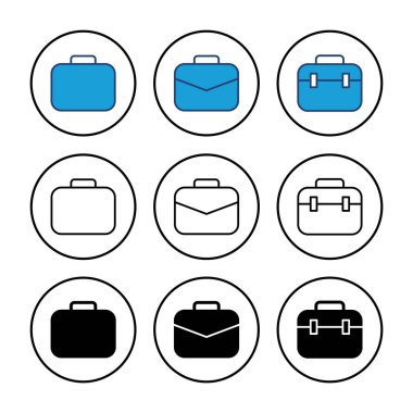 Evrak çantası ikon vektörü. Bavul simgesi. bagaj sembolü.