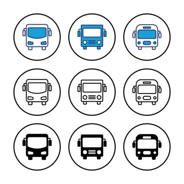 Otobüs simgesi vektörü. bus vektör simgesi