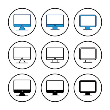 Bilgisayar simgesi vektörü. bilgisayar izleyici simgesi vektörü.