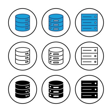 Veritabanı simge vektörü. veritabanı vektörü simgesi