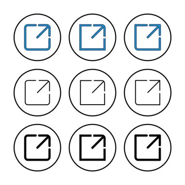 Dış bağlantı simgesi vektörü. bağlantı simgesi vektörü. hiper bağlantı sembolü