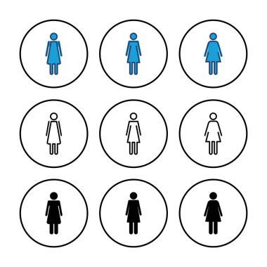 Kadın ikon vektörü. kadın simge vektörü