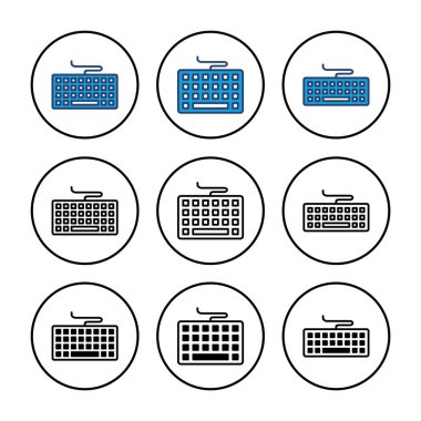 Klavye simgesi vektörü. Klavye vektör sembolü