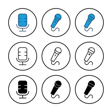 mikrofon ikon vektörü. karaoke simgesi vektörü