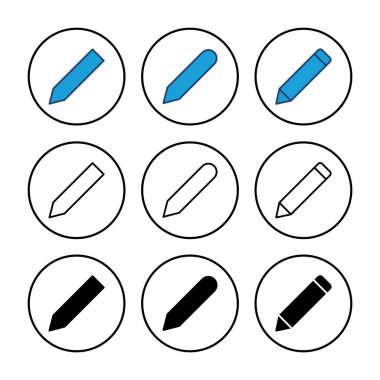 Kalem simgesi vektörü. kalem sembolü. Simge vektörünü düzenle