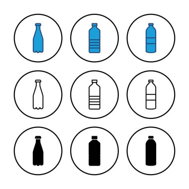 Şişe ikonu vektörü. şişe vektör simgesi