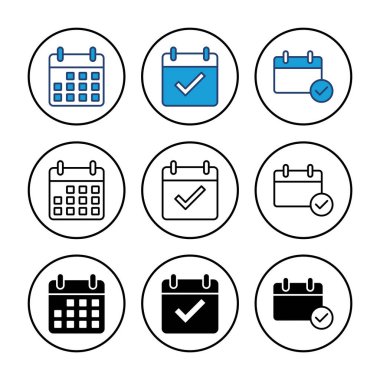 Takvim simgesi vektörü. Takvim sembolü. takvim vektör simgesi