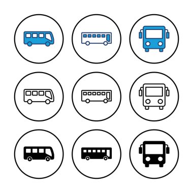 Otobüs simgesi vektörü. bus vektör simgesi