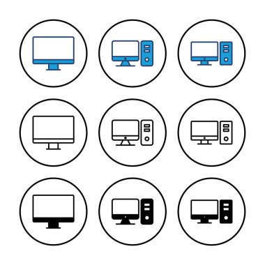 Bilgisayar simgesi vektörü. bilgisayar izleyici simgesi vektörü.